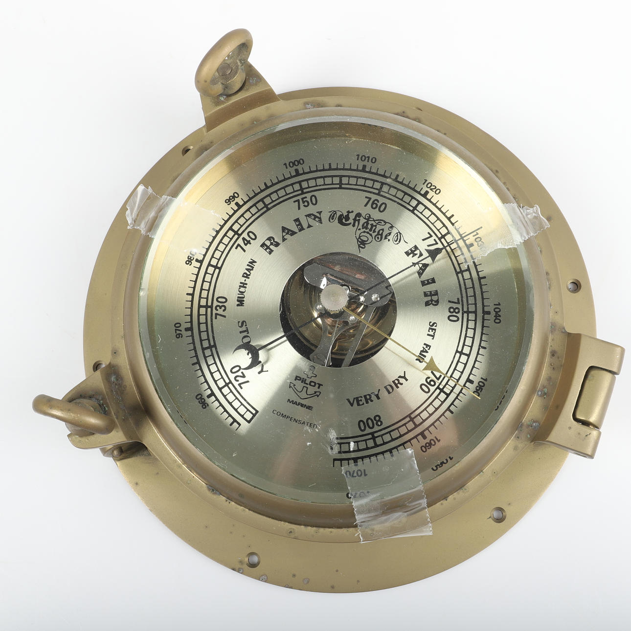 BAROMETER, mässing/glas, Pilot Marine, 1900-tal.