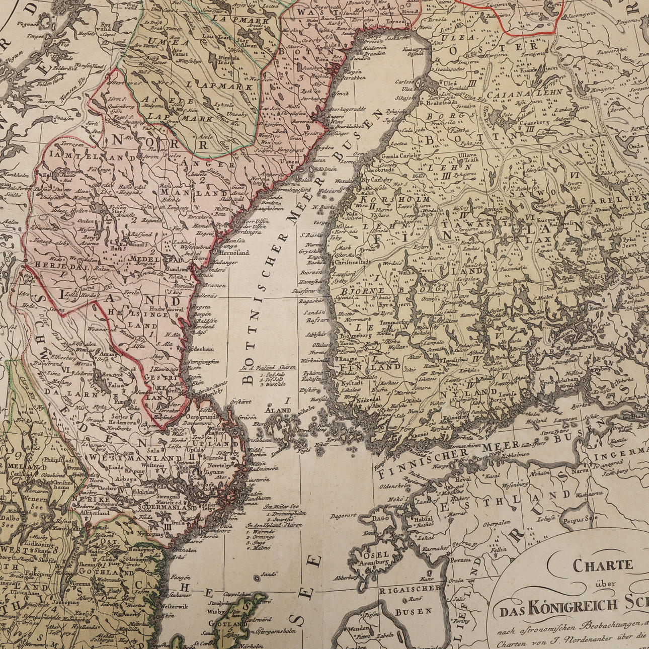 CHARTE ÜBER SCHWEDEN, map, Güssefeld, 1793.
