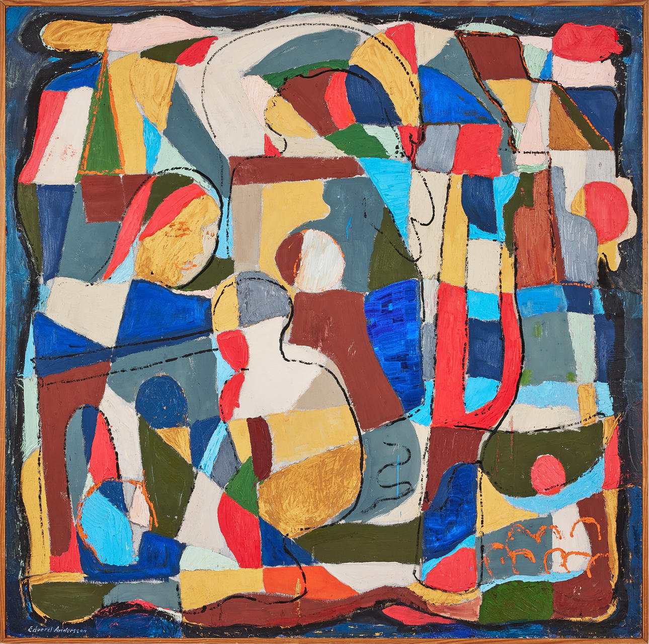 EDVARD ANDERSSON. Composition with silhouettes.