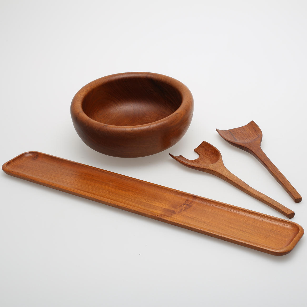 BRICKA, BESTICK, SKÅL, teak, Sverige, Danmark.