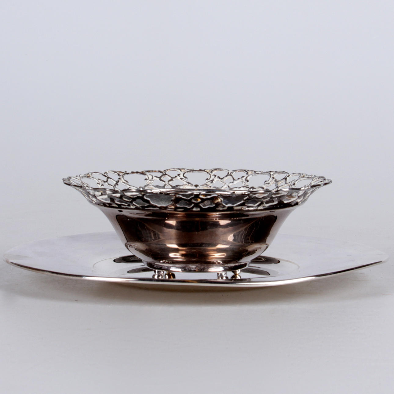 SKÅL, samt fat, silver, Gewe, samt GAB, 1900-tal.