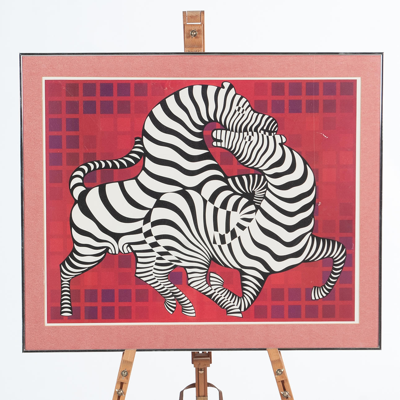 VICTOR VASARELY. POSTER, zebra.