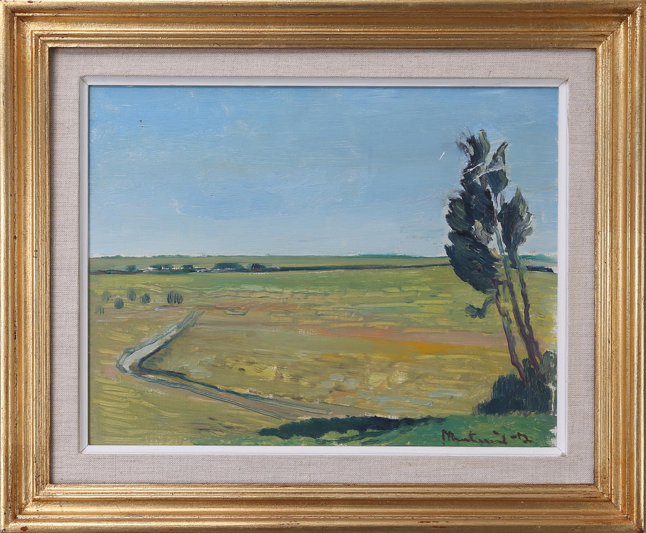 PATRIK REUTERSVÄRD. "Alvaret, Öland", olja på pannå, signerad.