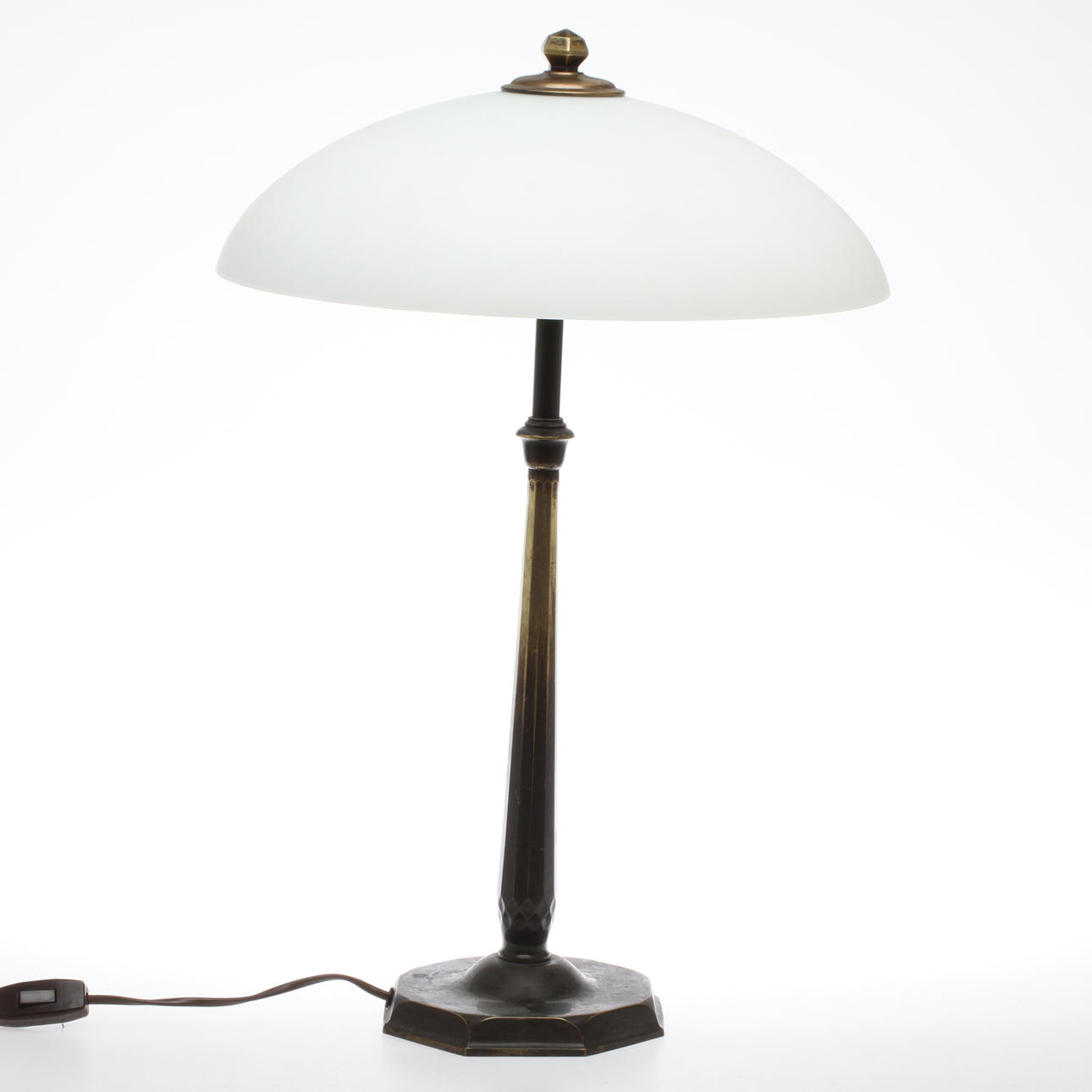 BORDSLAMPA, brons, 1920-tal.