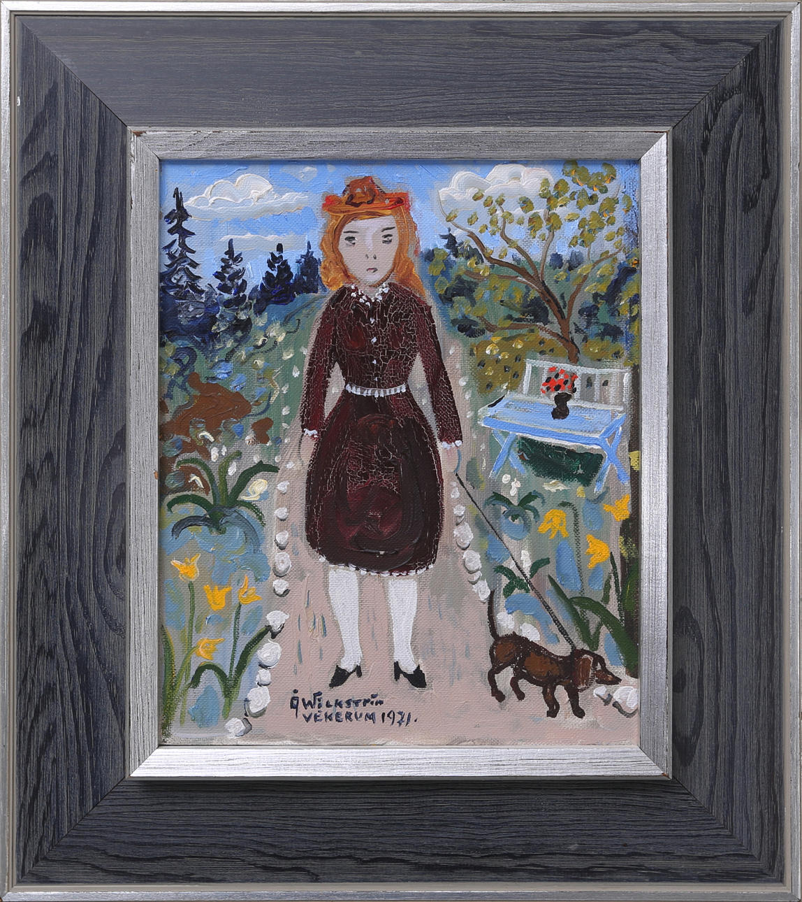 ÅKE WICKSTRÖM. Sommarbild, olja på duk, signerad och daterad 1971.