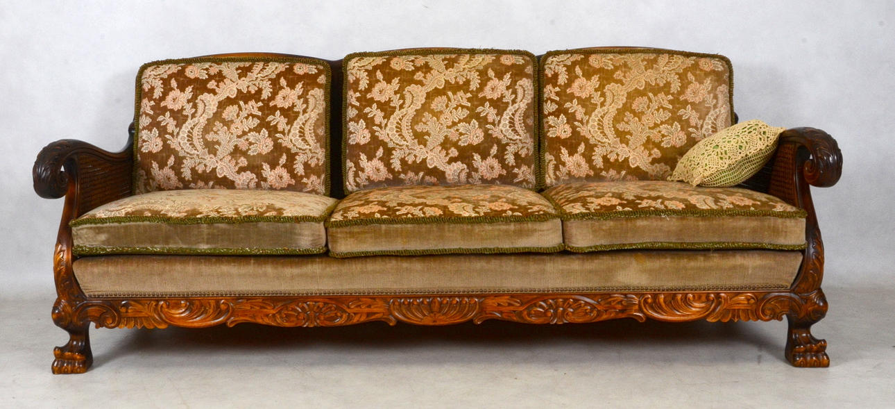 SOFFA, chippendale-stil, 1900-talets första hälft.