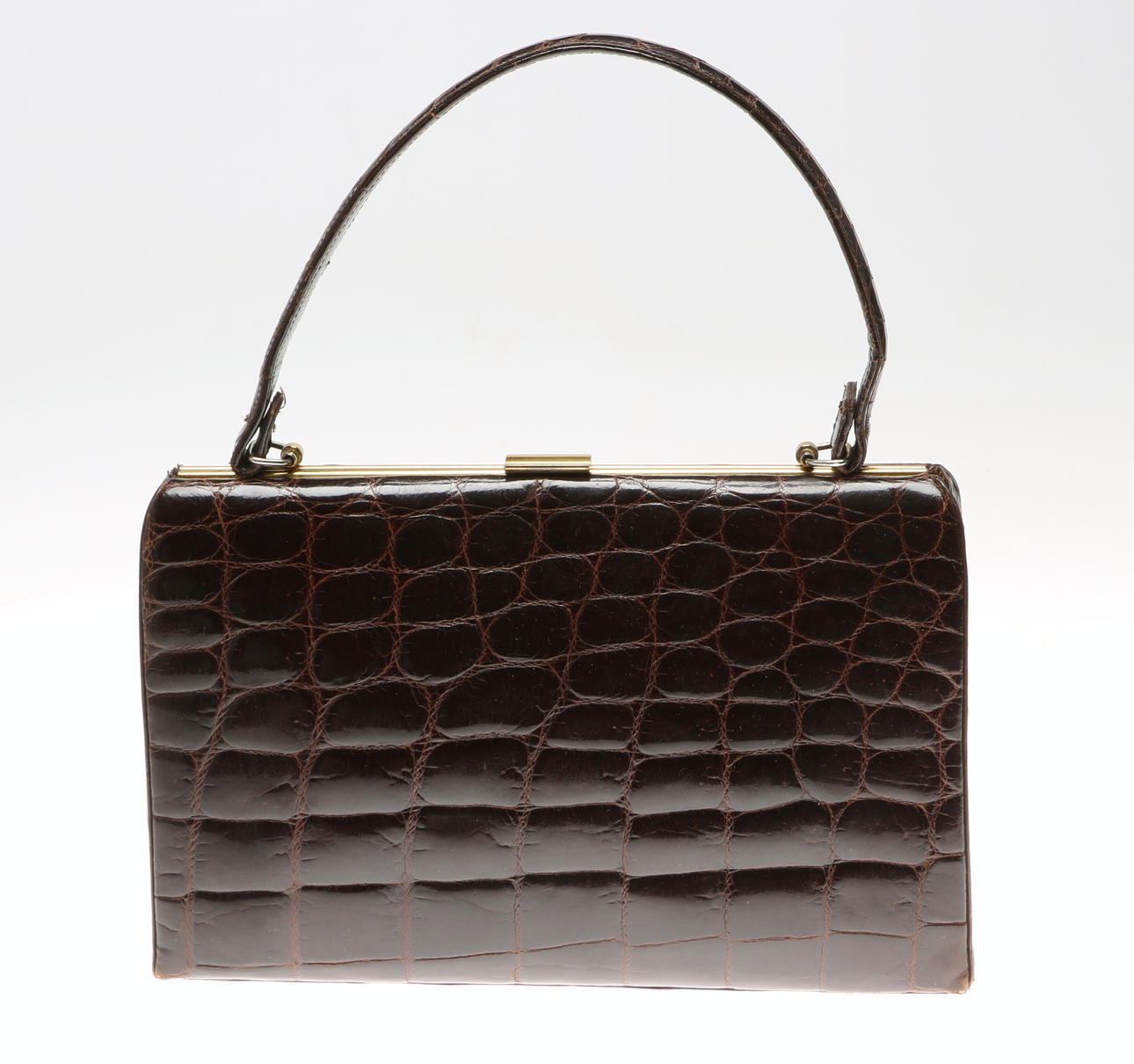 HANDVÄSKA, Krokodilmönstrad, 1900-talets andra hälft.