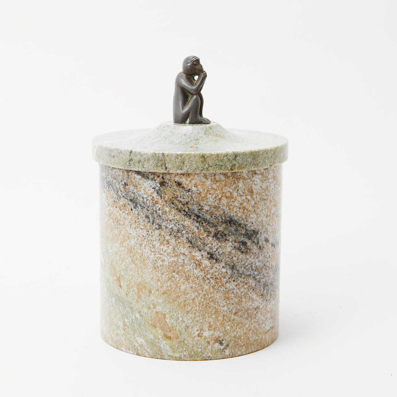 Tabakdose aus Marmor, 20. Jahrhundert.