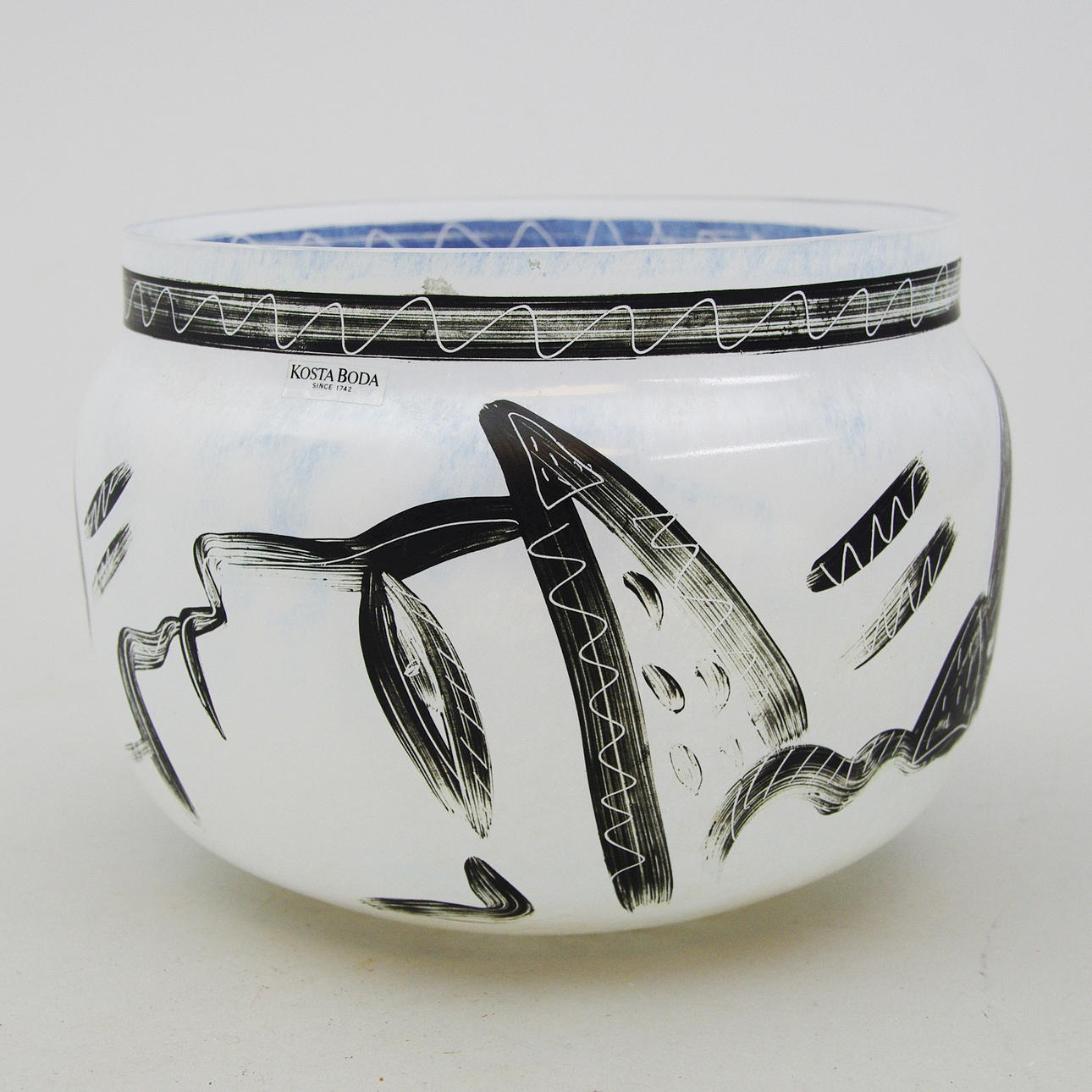 SKÅL, glas, "Caramba", Ulrica Hydman-Vallien, Kosta Boda.