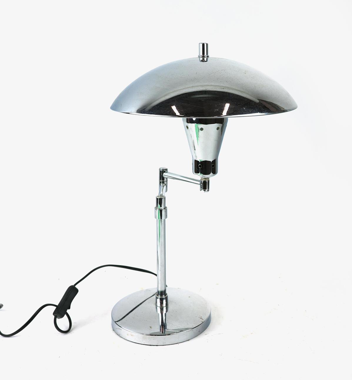 ELIO ZEMA CHROME DESK LAMP.