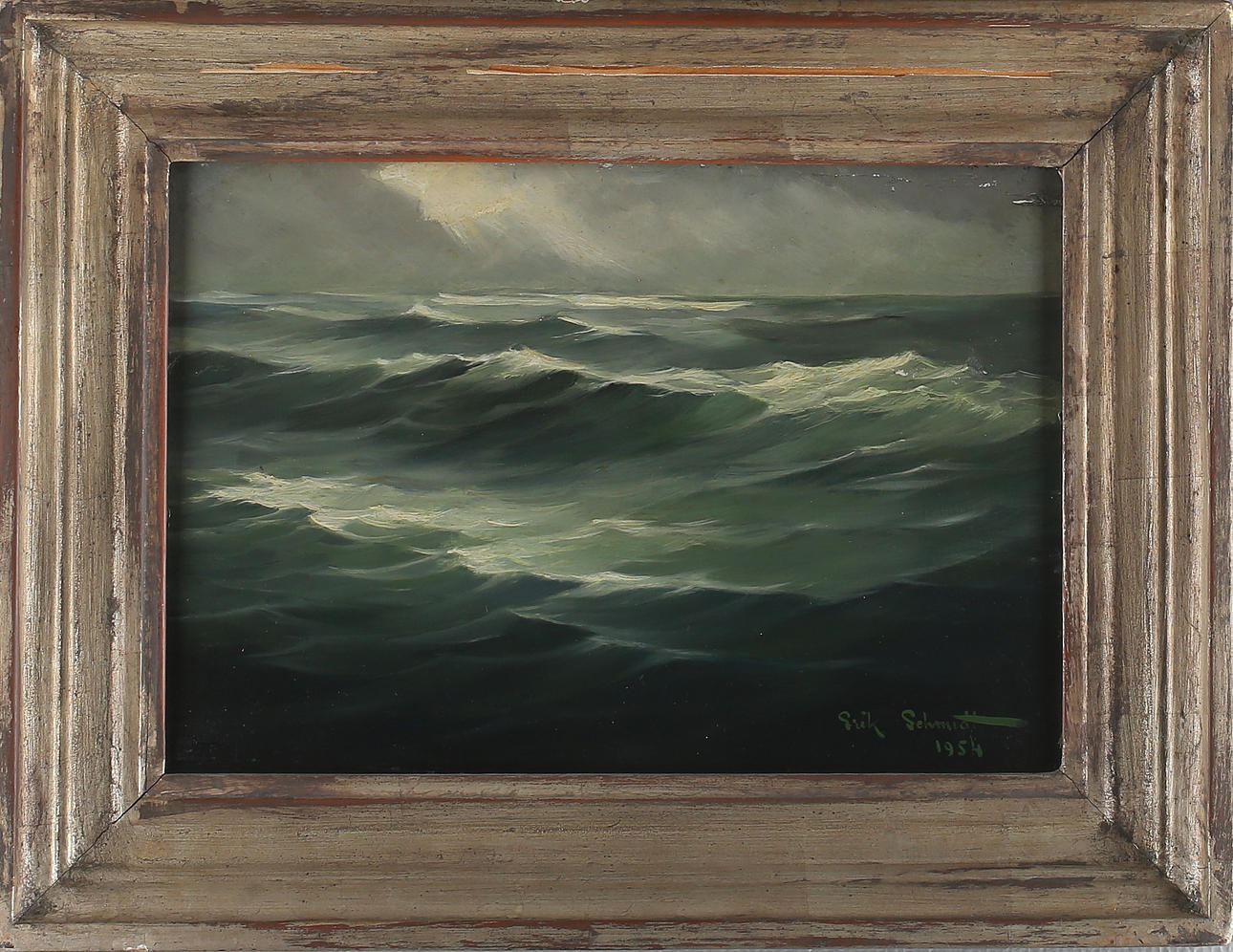 ERIK SCHMIDT. Solbelyst Hav, olja på duk, signerad samt daterad 1954.