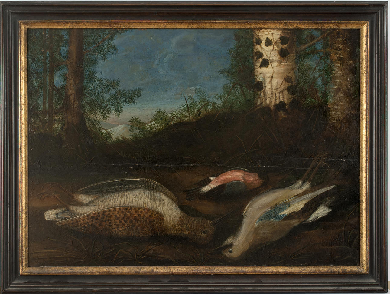 KARL WILHELM DE HAMILTON. Stilleben med fåglar.