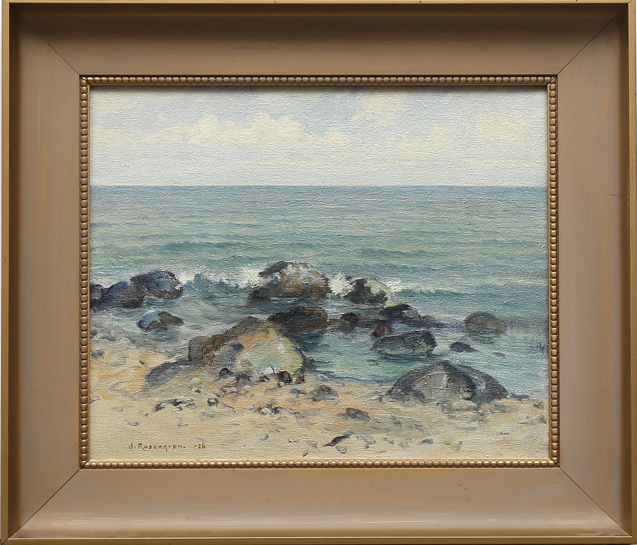 JEAN ROSENGREN. Strandbild, olja på duk, signerad J Rosengren och daterad -26.