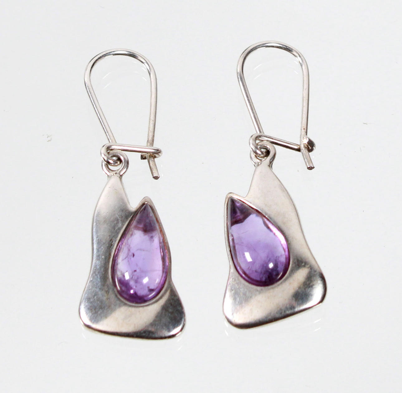 AMETHYST EARRINGS, 925 SILVER.