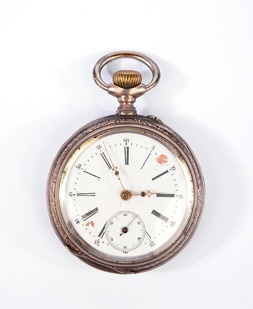 REMONTOIR, SPIRAL BREGUET CHRONOMETRE. Fickur, silverhalt 800, silverboett. Uhrenmanufaktur EF.