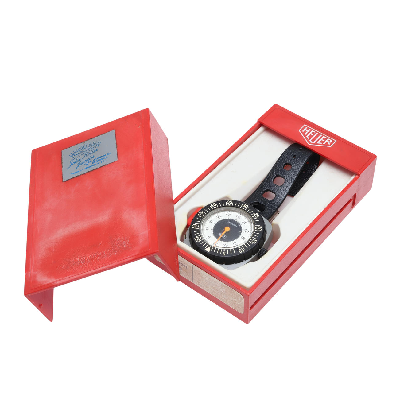 A HEUER SUPERSPORT STOPWATCH.