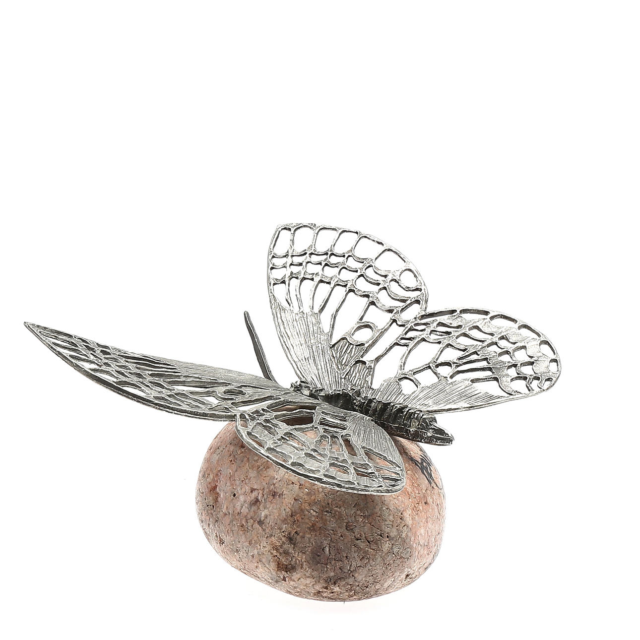 HENRY GUSTAFSSON. "Fjäril" Skulptur i tenn. Signerad och stämplad 1986.