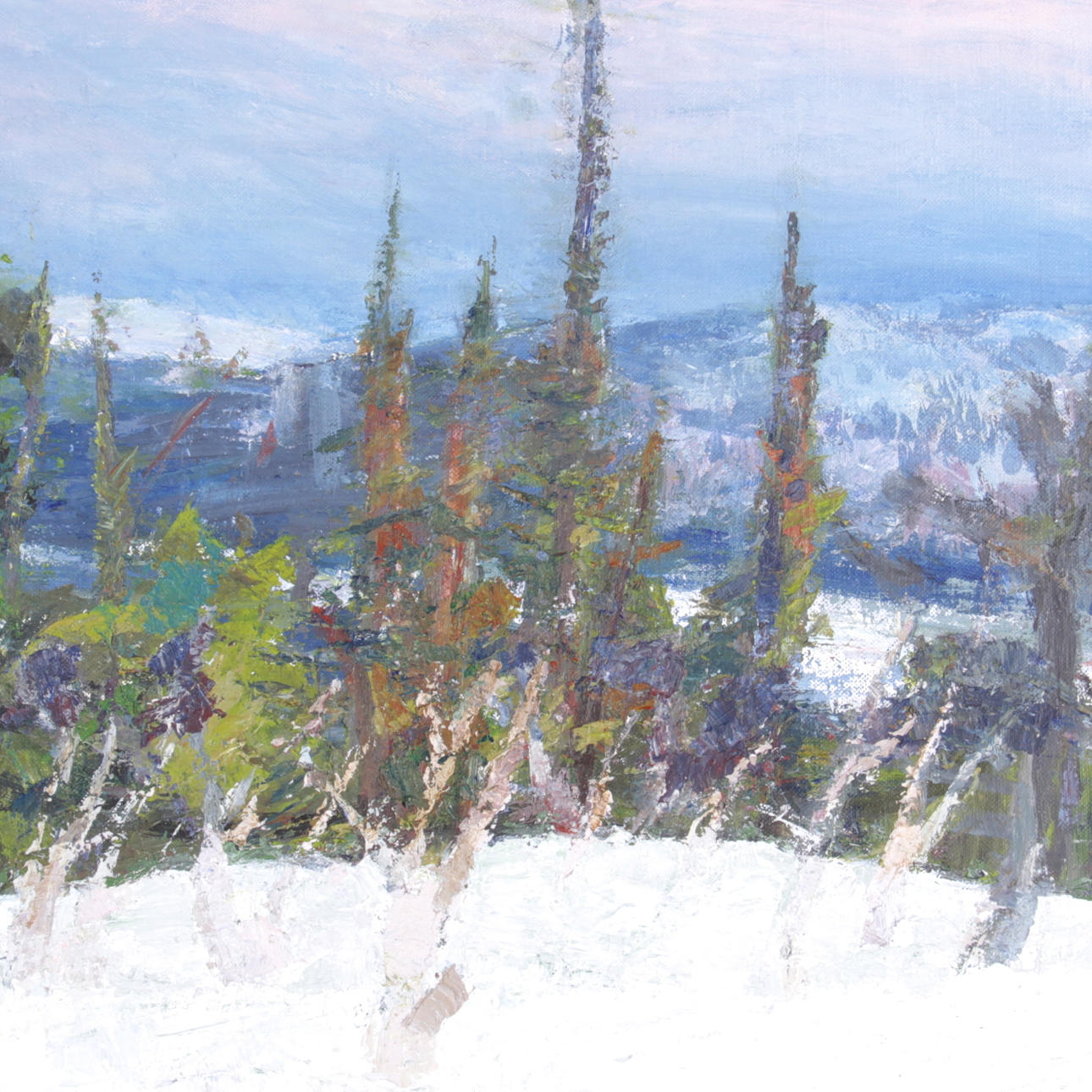 HERMAN TALVIK. Olja på duk, vinterlandskap, signerad.