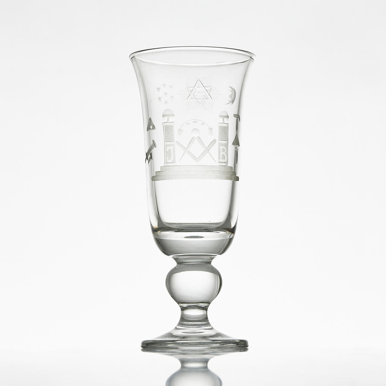 A 20th-century masonic glass trophy.