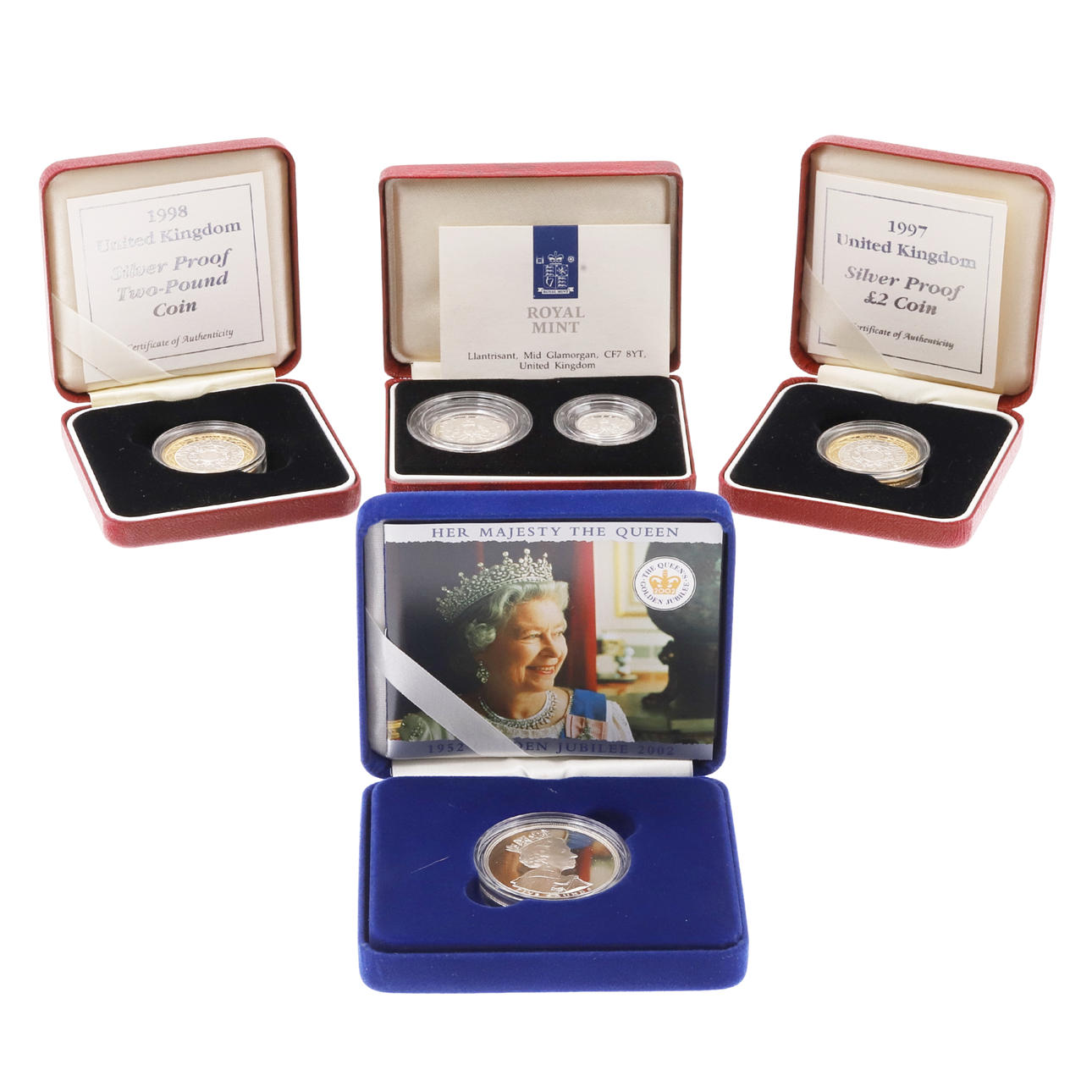 TWO SILVER PROOF £2.00 COINS AND OTHERS, 1990 AND LATER. Coins, Medals ...