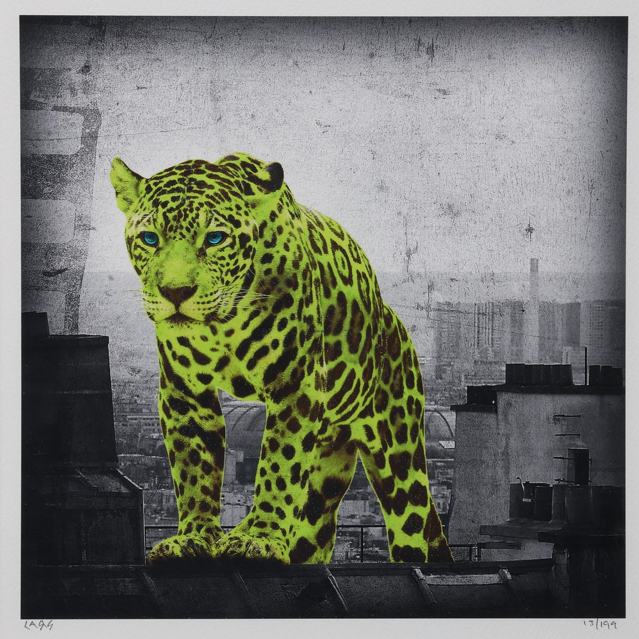 LARS TUNEBO. “Catjee”, (lime) lithograph, unframed, signed, numbered 13/199.