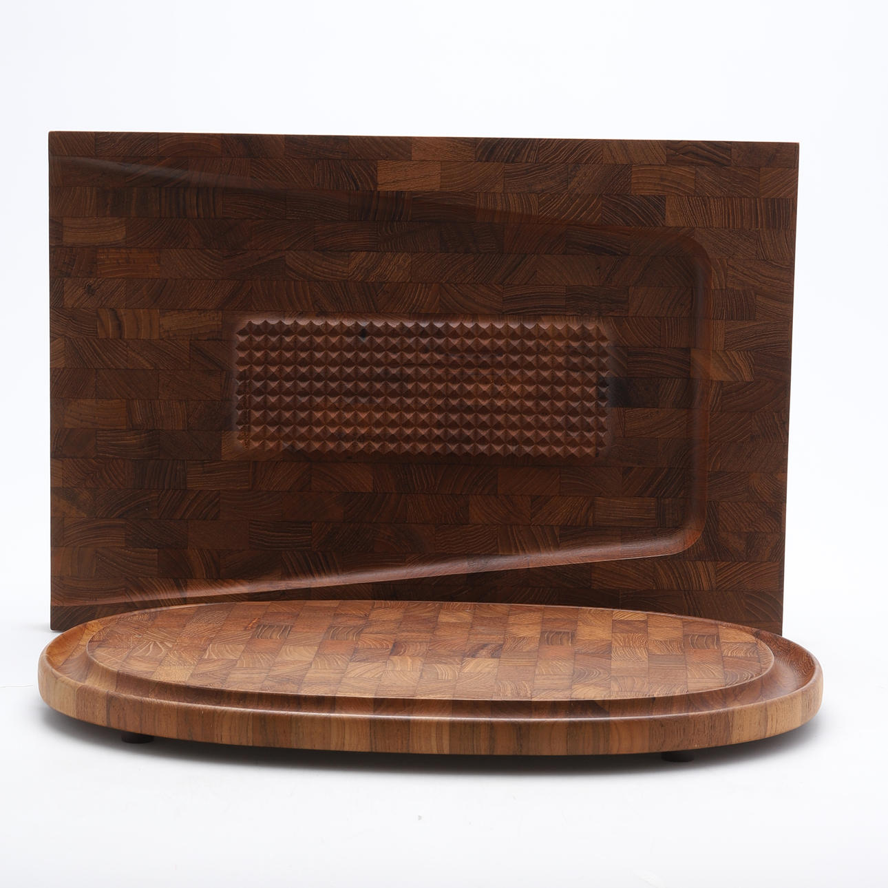 SERVERINGS-/SKÄRBRÄDA, teak Digsmed. Danmark.