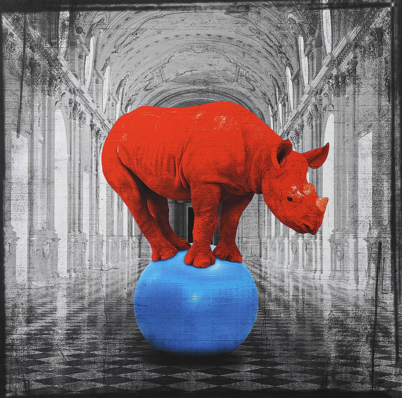 LARS TUNEBO. Lithograph, “Having a ball”, signed, numbered 18/50, unframed.