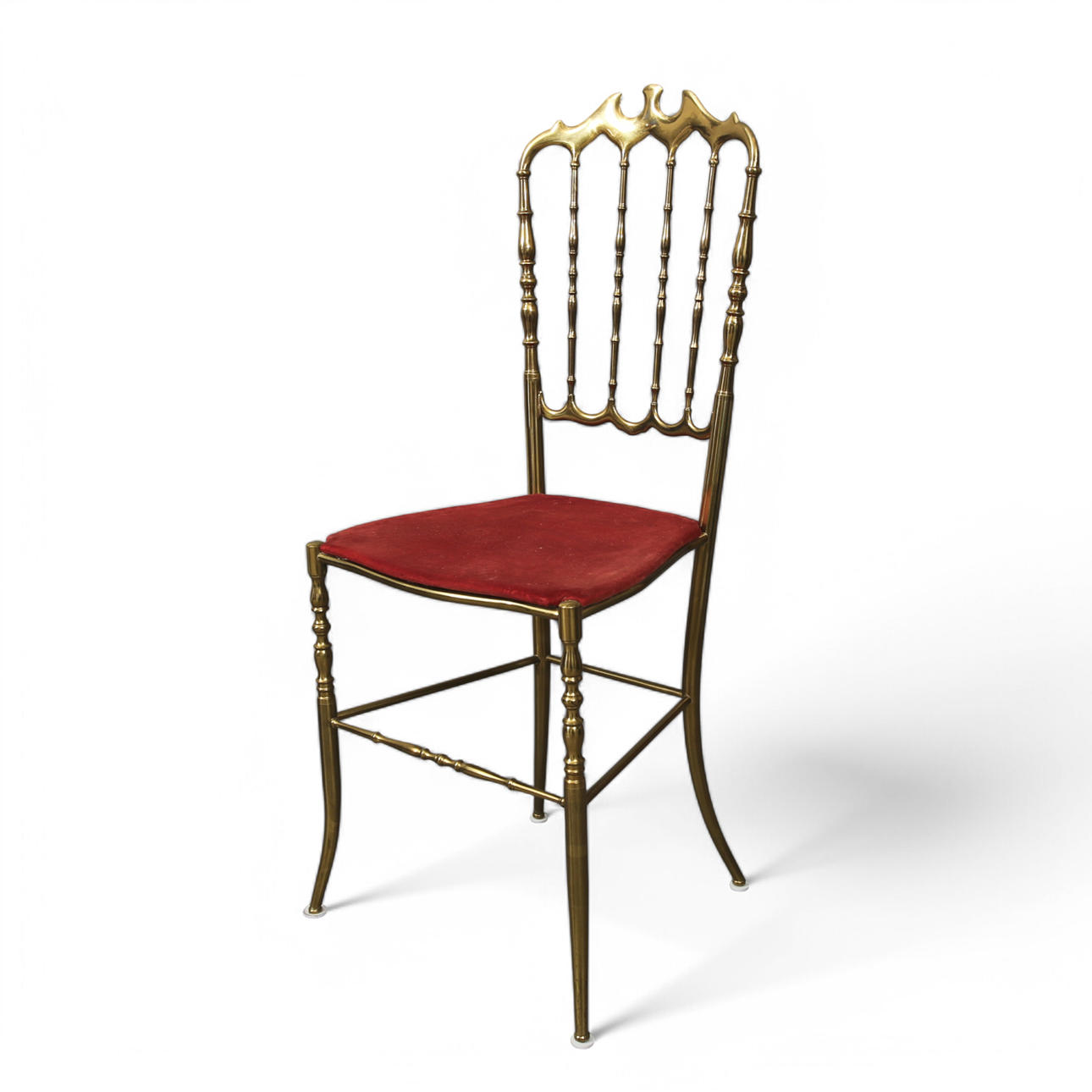 A brass chair, Chiavari model, Italy.