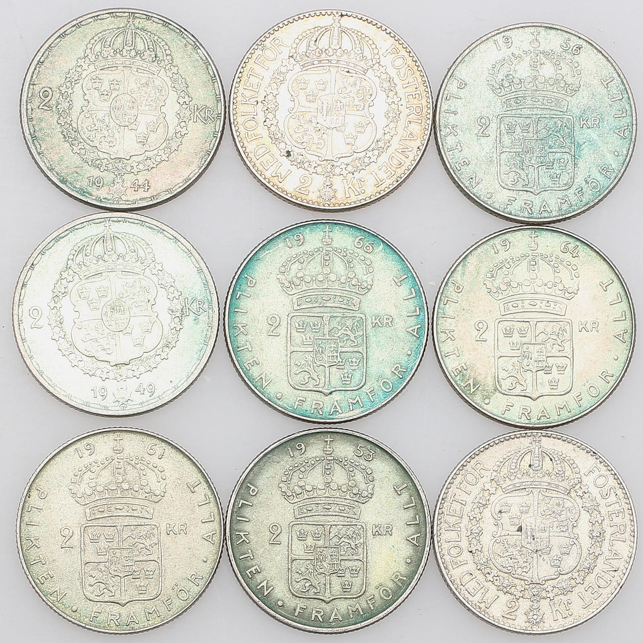 MYNT, silver, 28 st, 1926 - 1966, vikt 350 gram.