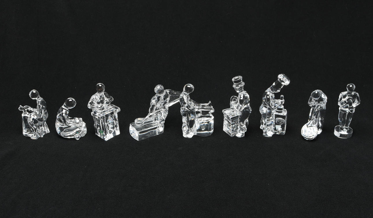 LASIKEGURIT, 9 kpl, Orrefors.