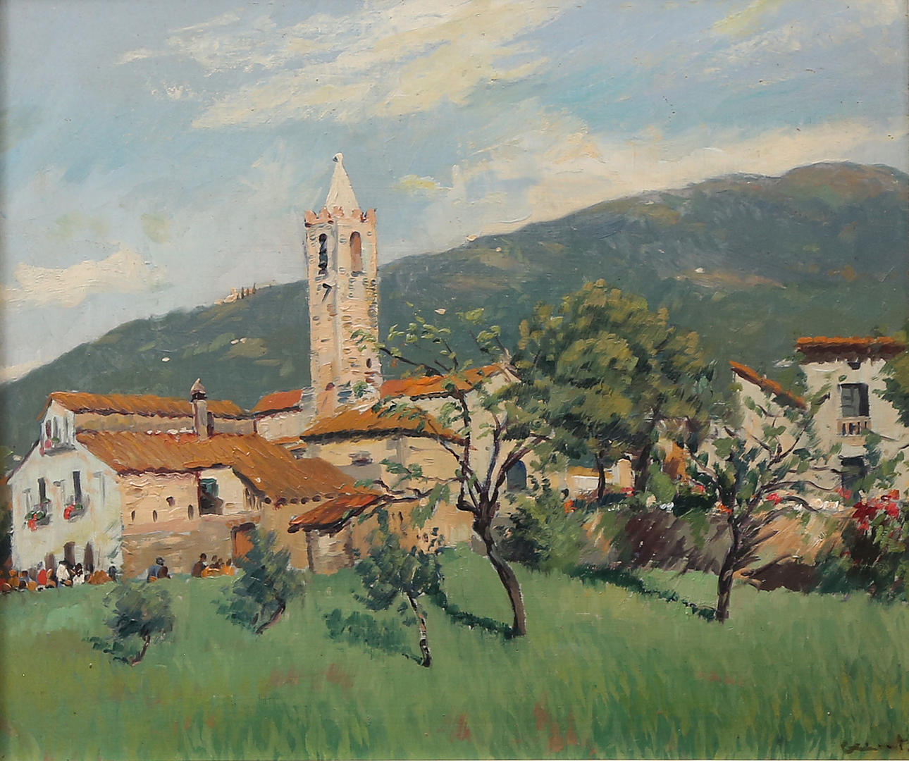 CATALAN SCHOOL, 20TH CENTURY. Rural view.