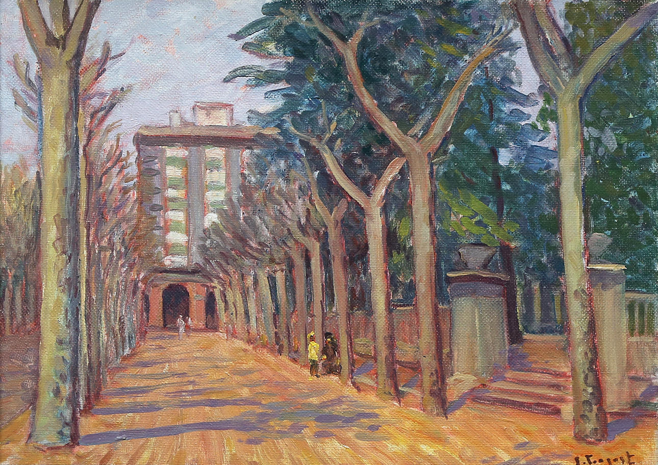 SEBASTIÀ CONGOST PLA. Blick auf einen Park.