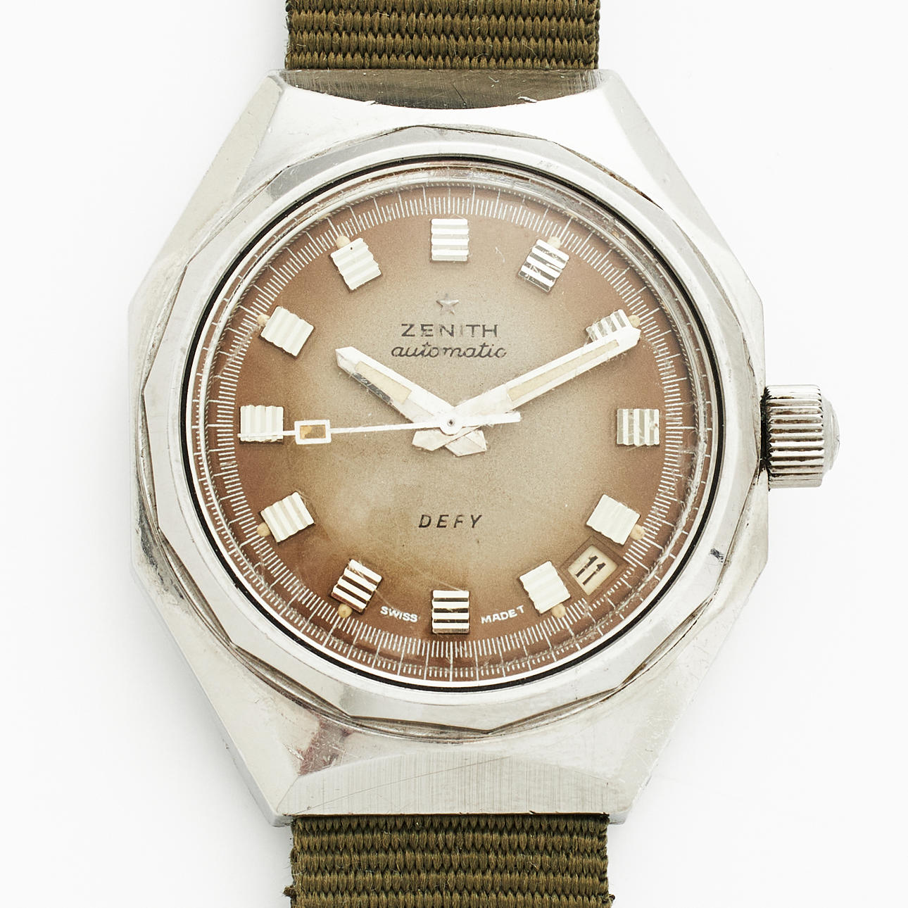 ZENITH, wristwatch, Defy, steel, approx 1970.