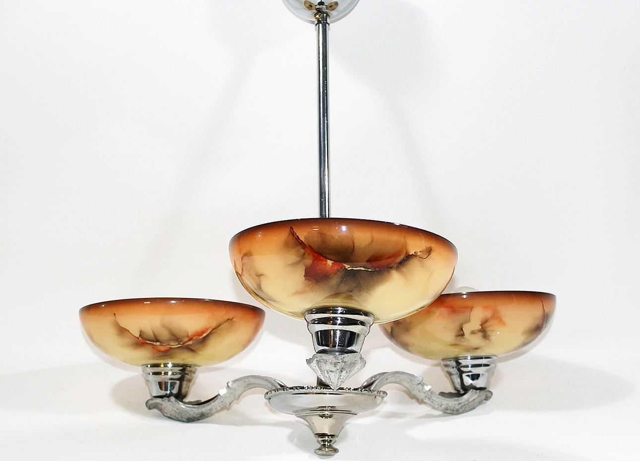 LAMPA, tre-armad, glas och metall.