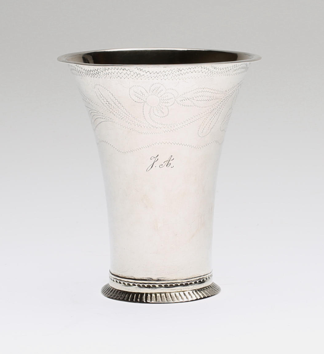 BÄGARE, silver, Johan Fredrik Hollman, Skänninge, 1807.