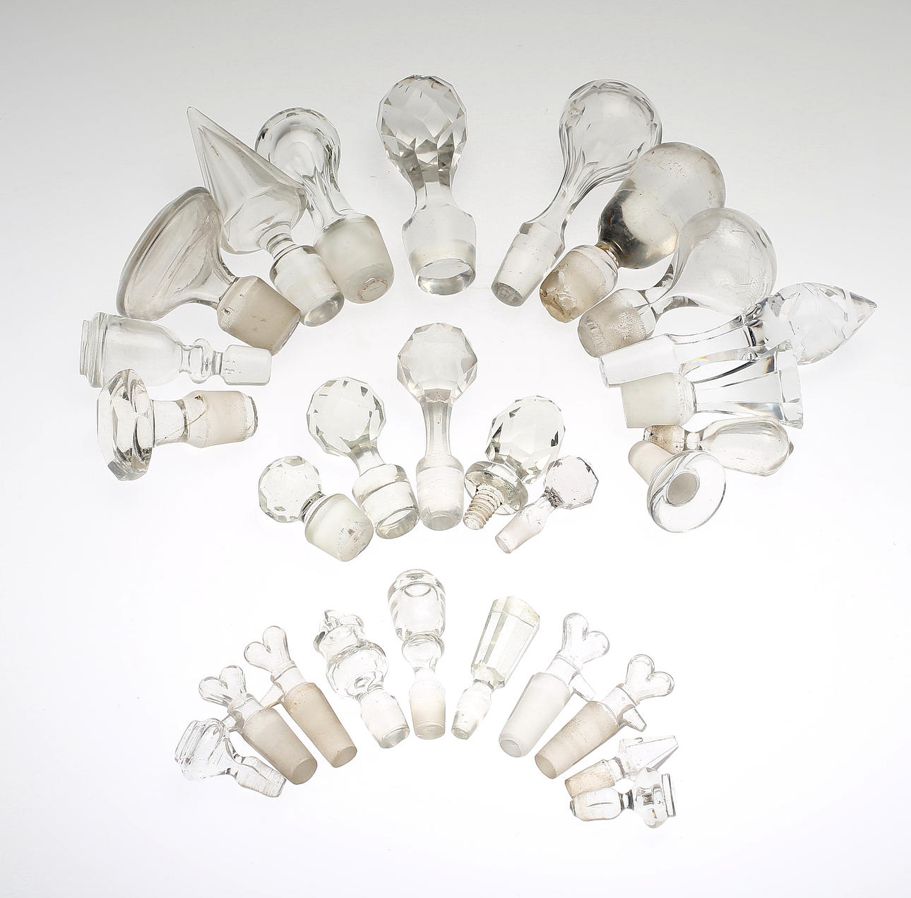 PARTI PROPPAR, 28 st, glas, 1800/1900-tal.