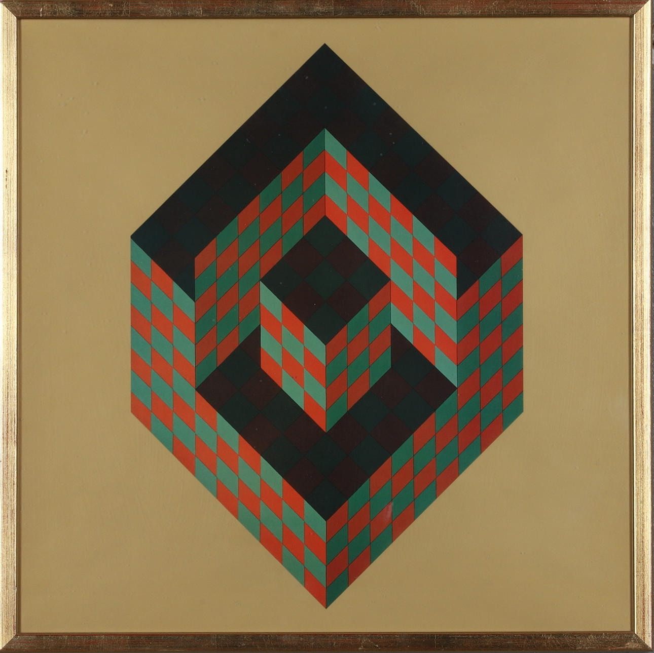 VICTOR VASARELY. offsettryck, "Progressions 3", osignerad.