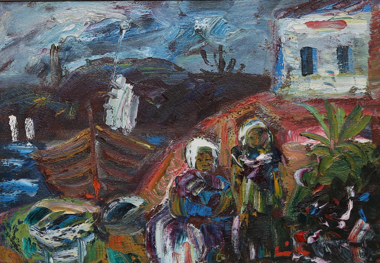 ERIK LOO. olja på duk, signerad.