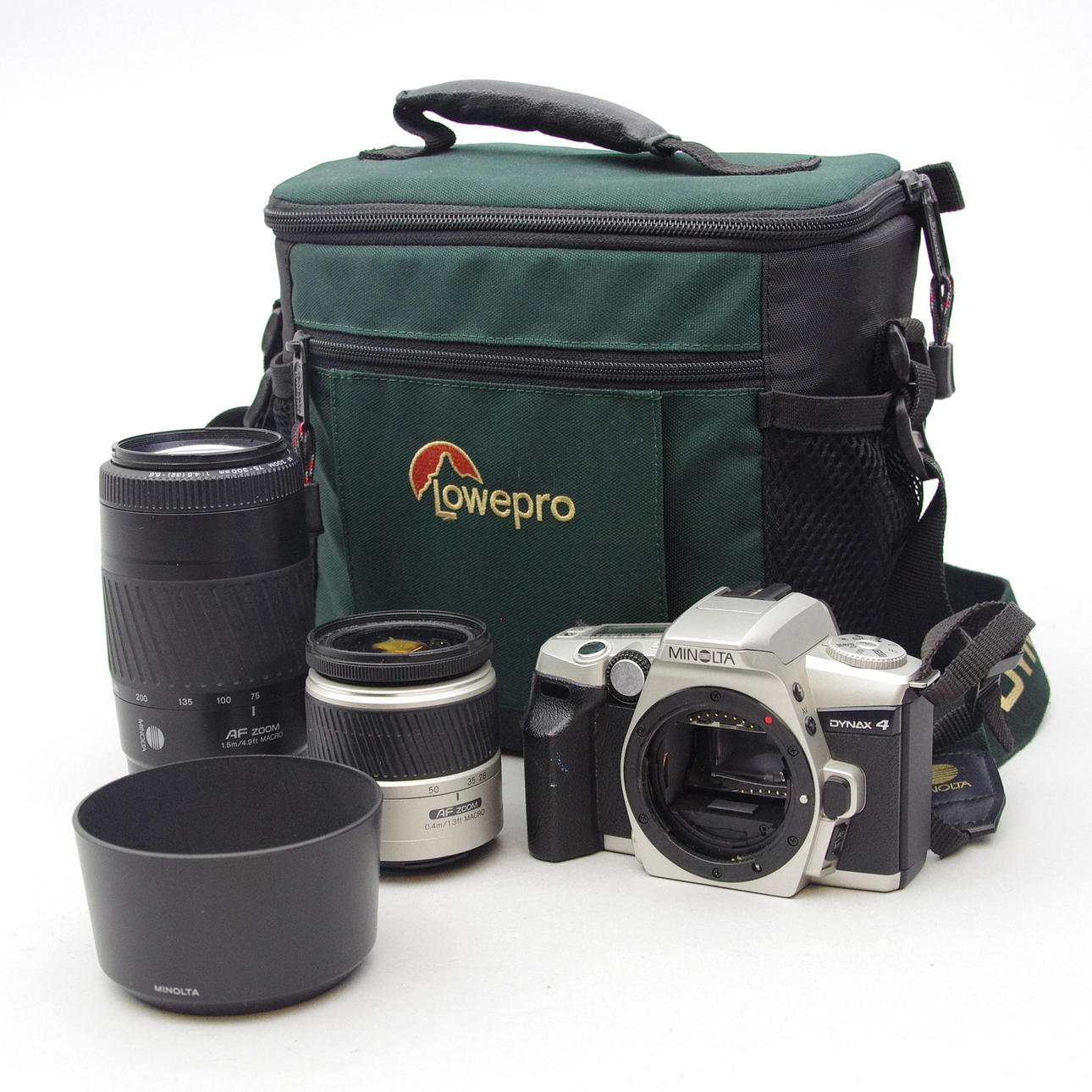 KAMERA, Minolta Dynax 4 samt 2 objektiv.