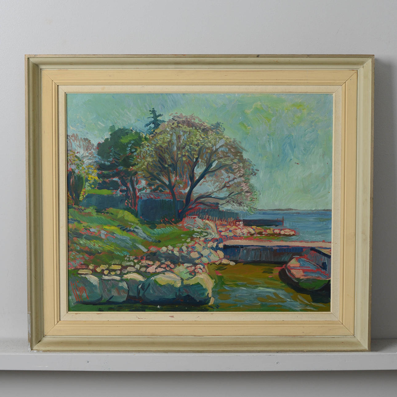 LILING NYSTRÖM. Landscape, oil on panel, signed.
