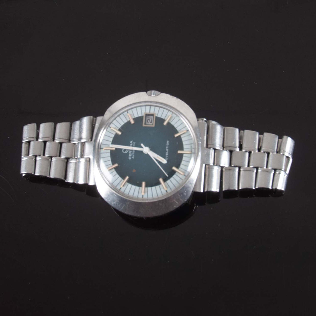 ARMBÅNDSUR, STÅL, CERTINA, ÅBENBARING.