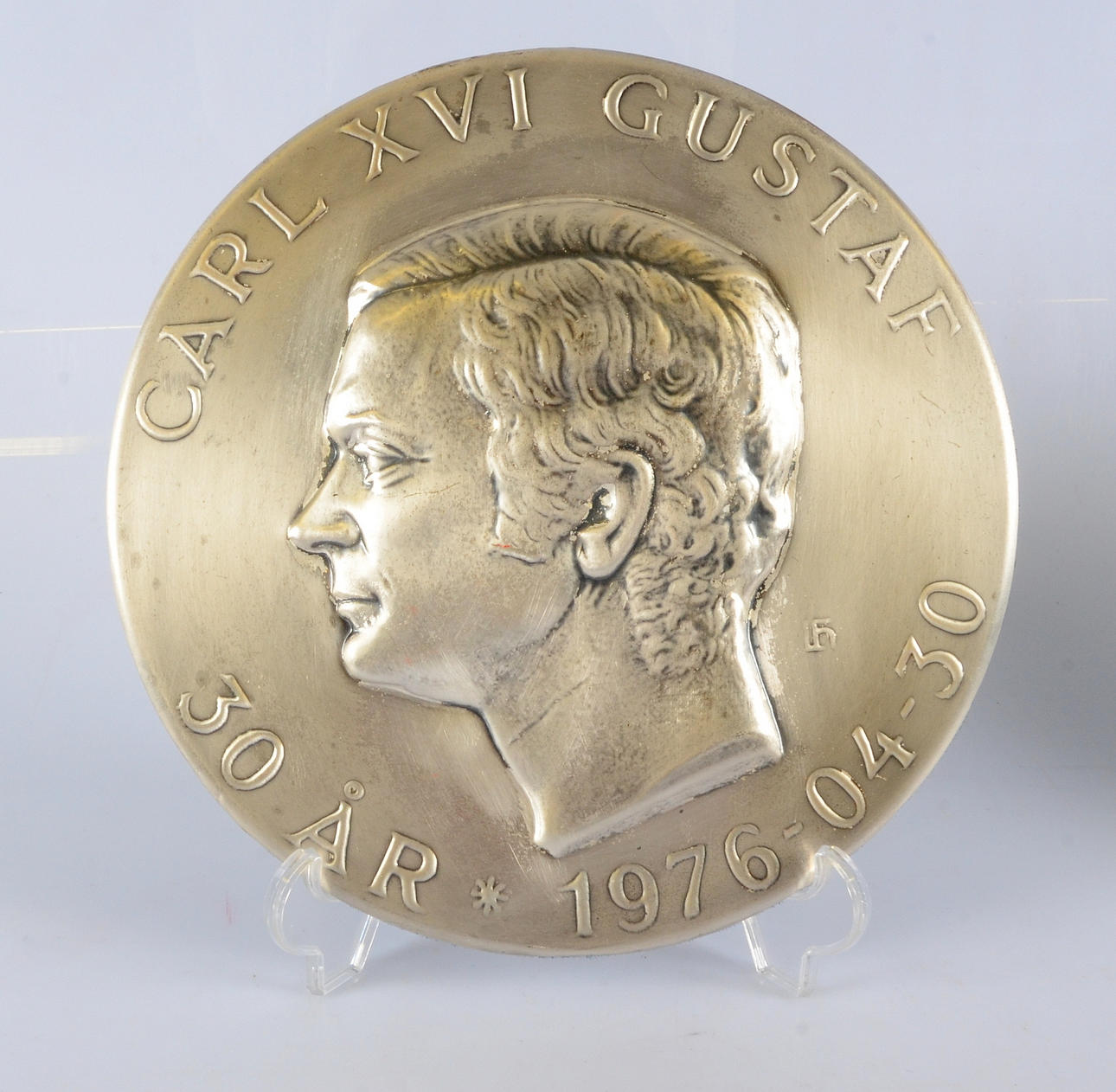 SILVERPLAKETT, H.M. Konung Carl XVI Gustaf, 30 år.