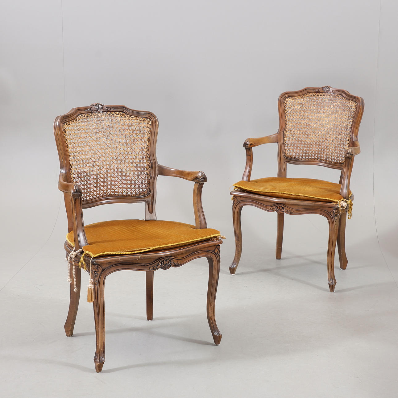 ARMCHAIRS, A pair, Rococo style.