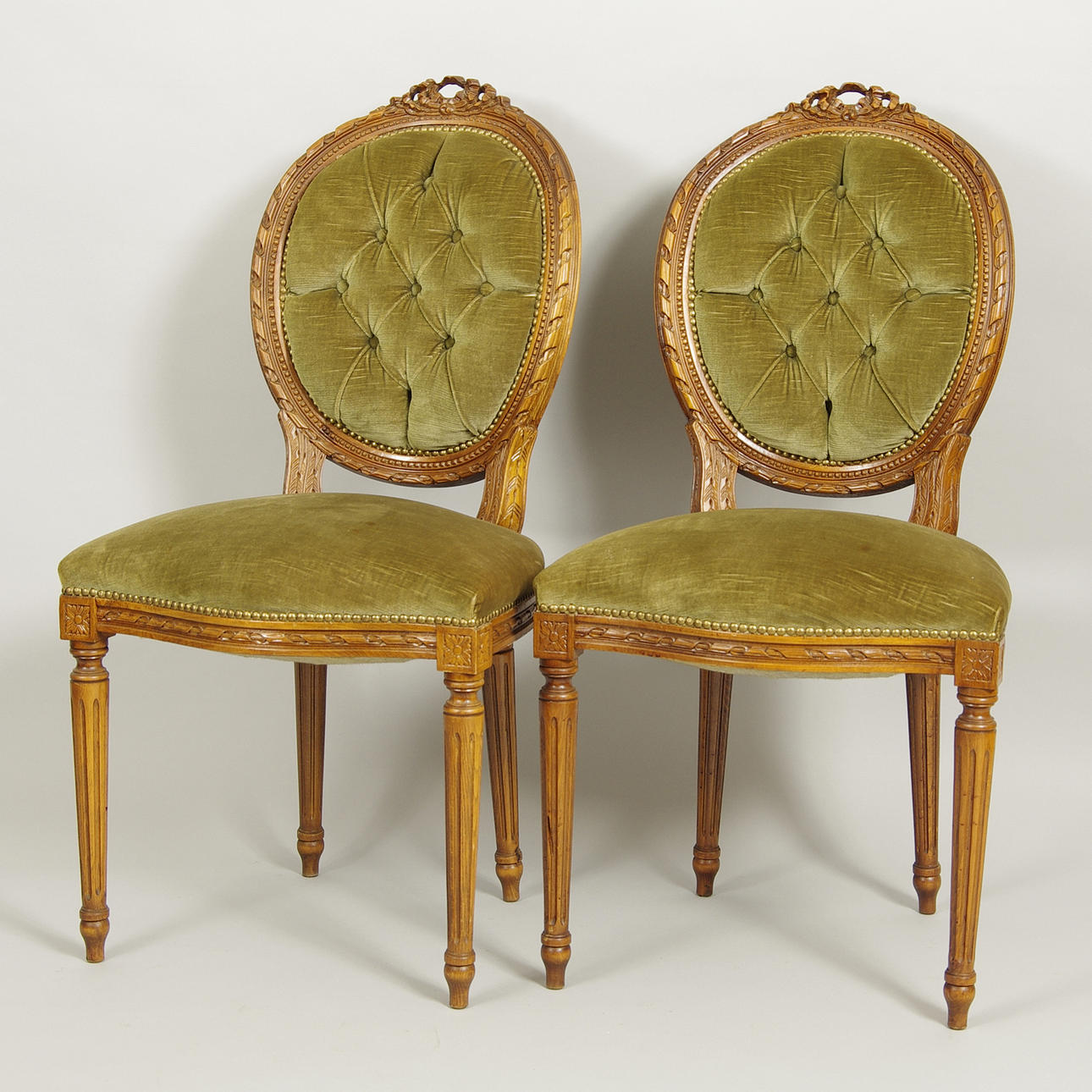 STOLAR, 1 par, mahogny, gustaviansk stil, 1900-tal.