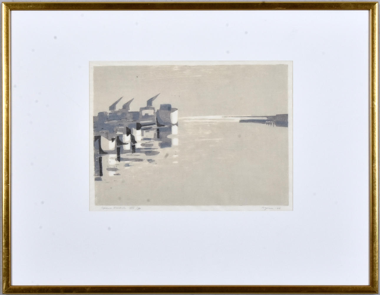 OLLE AGNELL. Värillinen puupiirros.