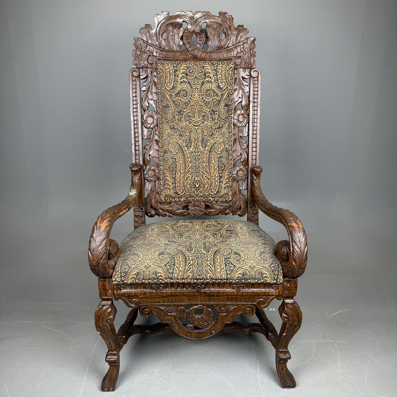 A baroque armchair, circa 1700.