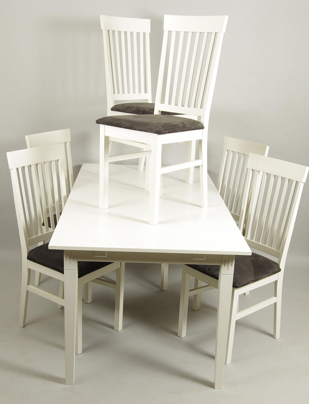 MATSALSGRUPP, vitmålad, sent 1900-tal.