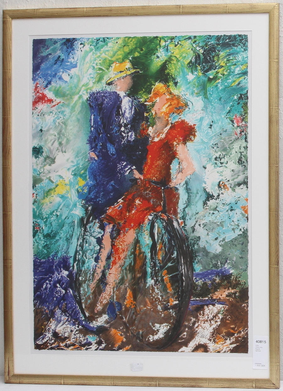 KARL HÖGLUND. litografi, signerad.