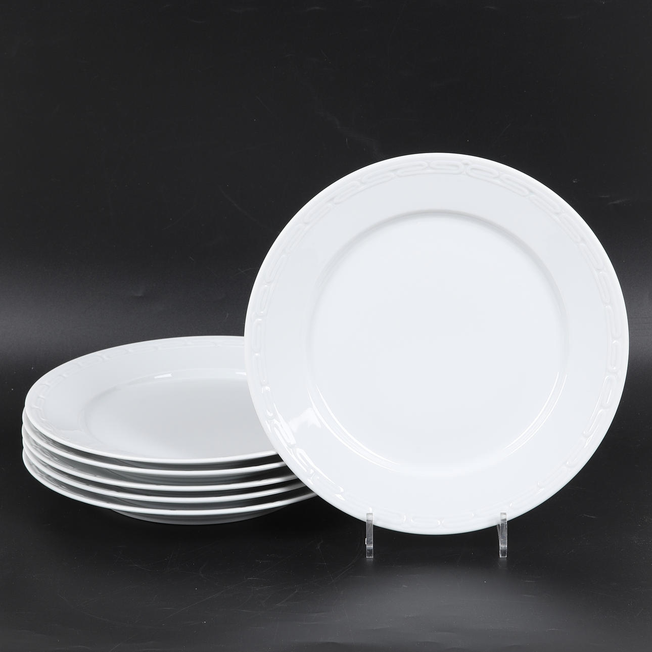 SUZANNE ÖHLÉN. Tallrikar, 6 st, "Vikingar" Rörstrand.