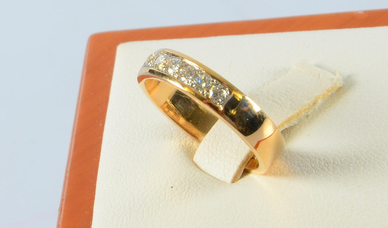 DIAMANTRING, 18K, G Kaplan, 1979.